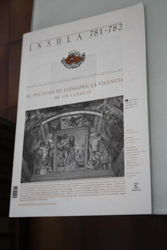 Portada del libro de Ínsula, 781-782. El Polifemo de Góngora: La vigencia de un clásico. Enero-Febrero 2012.