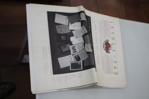 Portada del libro de Ínsula, 565. Los pulsos del verbo. Enero 1994.