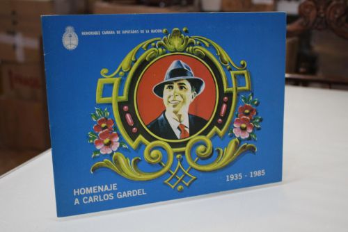 Portada del libro de Homenaje a Carlos Gardel. 1935-1985.