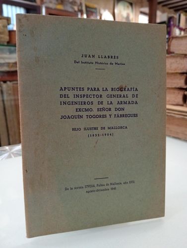 Portada del libro de Apuntes para la biografía del inspector general de ingenieros de la armada. Excmo. Señor Don Joaquín...