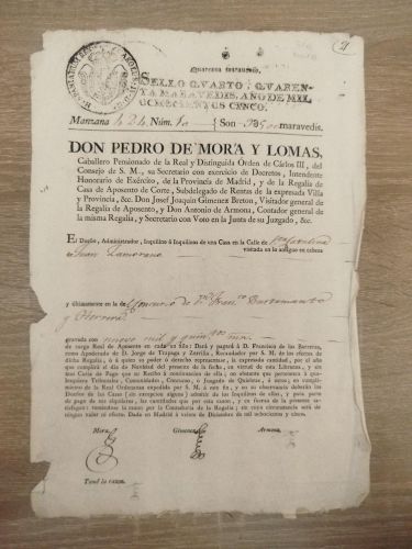 Portada del libro de [Madrid 1805] Carta de pago de Regalla