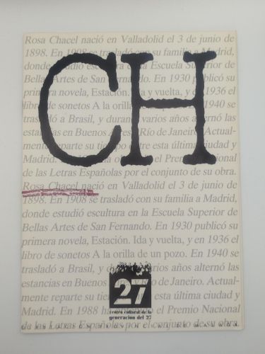 Portada del libro de Cuaderno dedicado a Rosa Chacel