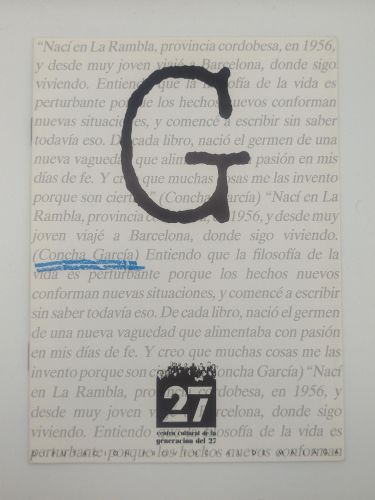 Portada del libro de Cuaderno dedicado a Concha García