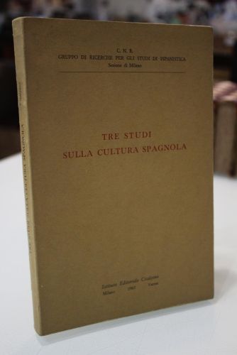 Portada del libro de Tre Studi Sulla Cultura Spagnola