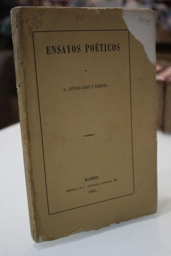 Portada del libro de 1861.- Ensayos poéticos