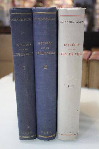 Portada del libro de Estudios sobre Lope de Vega.- 3 tomos.