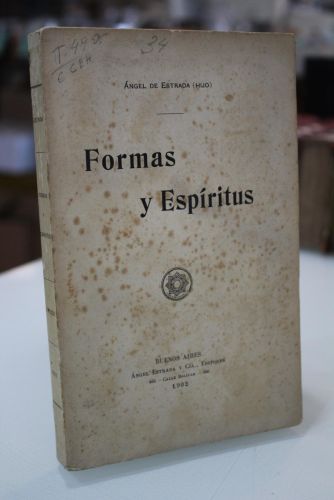 Portada del libro de Dedicatoria a Juan Valera.- Formas y espíritus.