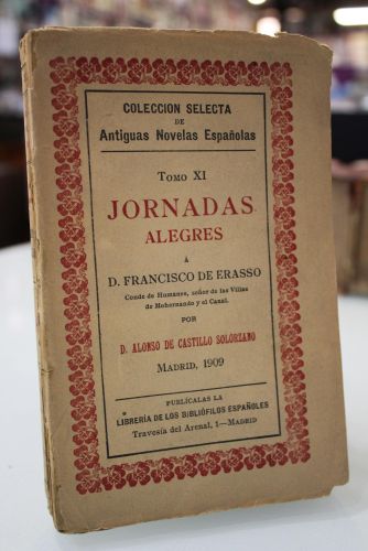 Portada del libro de Jornadas Alegres a D. Francisco de Erasso.