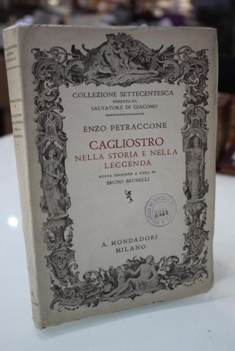 Portada del libro de Cagliostro nella Storia e nella Leggenda.