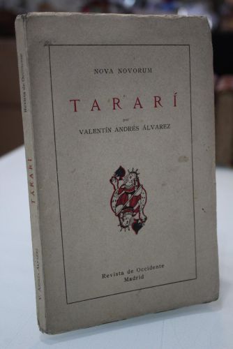 Portada del libro de Tararí. Farsa cómica en dos actos y un epílogo.