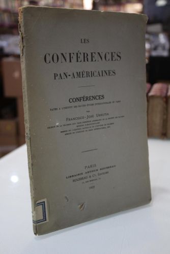 Portada del libro de Les conférences Pan-Américaines.- Dedicado.