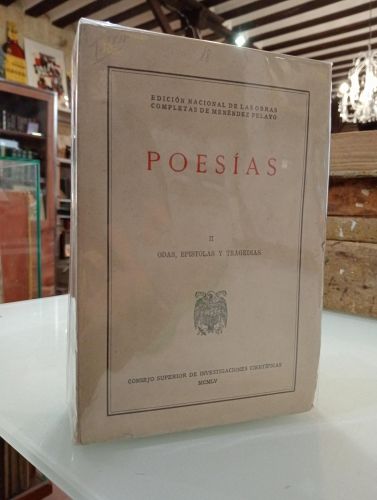 Portada del libro de Poesías. Dos tomos: Estudios políticos; Odas, epístolas y tragedias