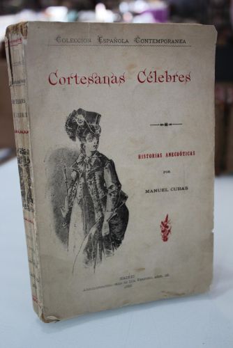 Portada del libro de 1893.- Cortesanas célebres. Historias anecdóticas.