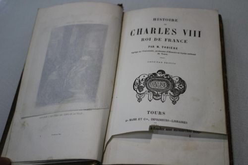 Portada del libro de Histoire de Charles VIII. Roi de France.