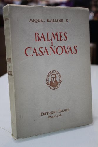 Portada del libro de Balmes i Casanovas. Estudis biogràfics i Doctrinals.