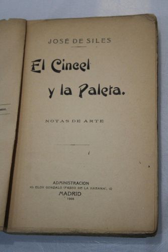 Portada del libro de El Cincel y la Paleta. Notas de Arte.