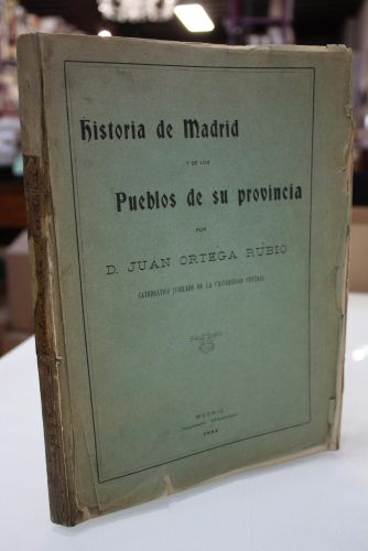Portada del libro de Historia de Madrid y de los pueblos de su provincia.