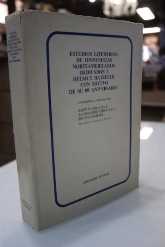 Portada del libro de Estudios literarios de hispanistas norteamericanos dedicados a Helmut Hatzfeld con motivo de su 80 aniversario.