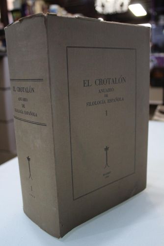 Portada del libro de El Crotalón. Anuario de Filología Española 1.