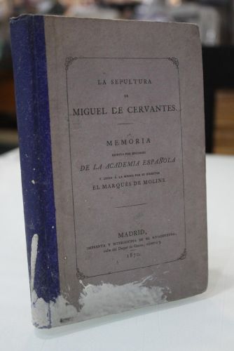 Portada del libro de 1870.- La sepultura de Cervantes. 