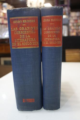 Portada del libro de Las grandes corrientes de la literatura en el siglo XIX.- Dos volúmenes.
