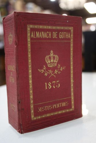 Portada del libro de Almanach de Gotha. 1875. Annuaire généalogique, diplomatique et statistique