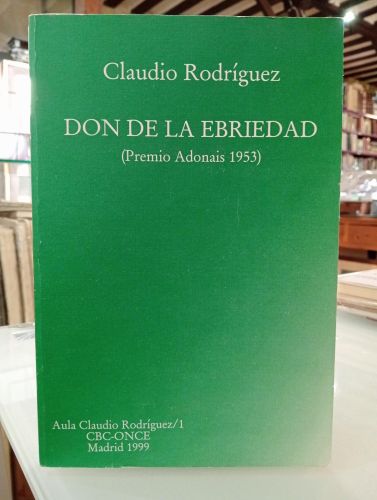 Portada del libro de Don de la Ebriedad. Braille