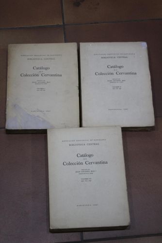 Portada del libro de Catálogo de la colección Cervantina.- 3 volúmenes.