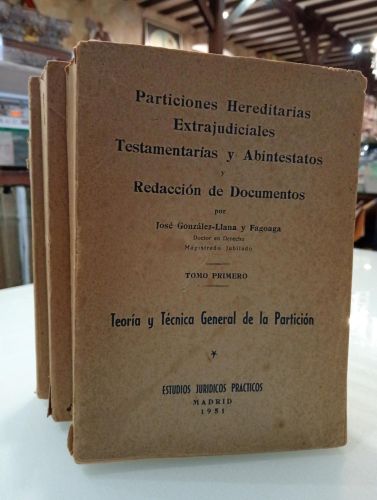 Portada del libro de Particiones Hereditarias Extrajudiciales Testamentarias y Abintestatos y Redacción de Documentos. 3...