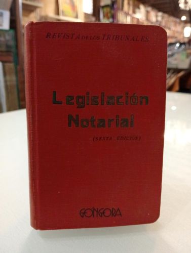 Portada del libro de Legislación Notarial. Ley de 23 de Mayo de 1862