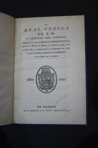 Portada del libro de [4 documentos en un volumen ] Real Cedula de S.M. y Señores del Consejo, por la qual se suprime la superintendencia...