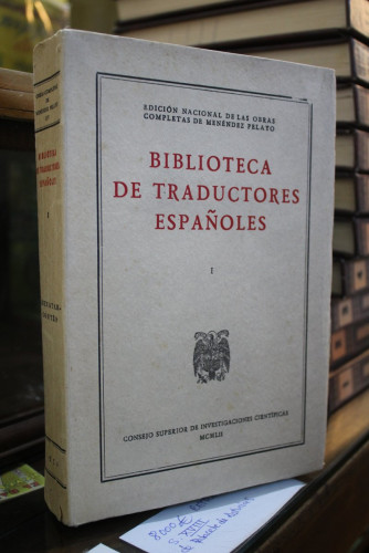 Portada del libro de Biblioteca de Traductores Españoles. Tomo I: Abenatar-Cortés.