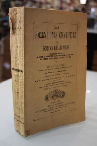 Portada del libro de Las Recreaciones Científicas ó La Enseñanza por los Juegos.