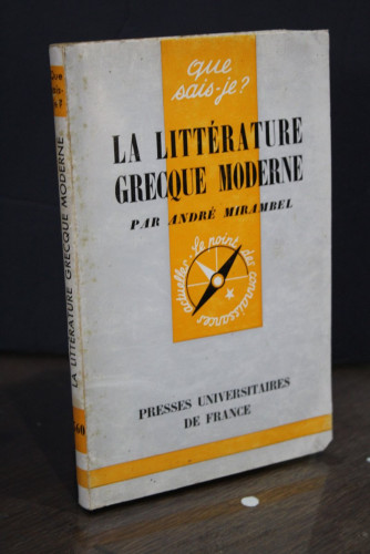 Portada del libro de La littérature grecque moderne