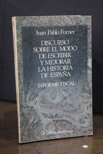 Portada del libro de Discurso sobre el modo de escribir y mejorar la historia de España. Informe fiscal