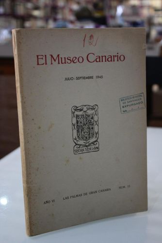 Portada del libro de El Museo Canario. Julio-Septiembre 1945.- Año VI. Núm. 15