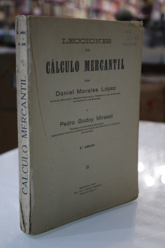 Portada del libro de Lecciones de Cálculo Mercantil