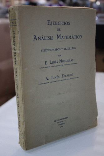Portada del libro de Ejercicios de Análisis Matemático, seleccionados y resueltos.