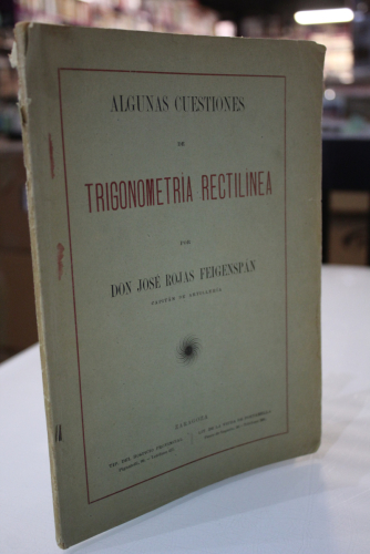 Portada del libro de Algunas Cuestiones de Trigonometría Rectilínea.