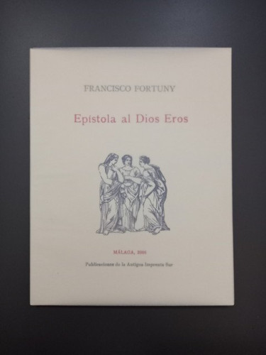 Portada del libro de Epístola al Dios Eros