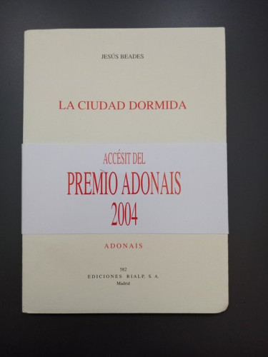 Portada del libro de La ciudad dormida. Adonáis 582