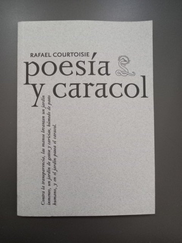 Portada del libro de Poesía y caracol