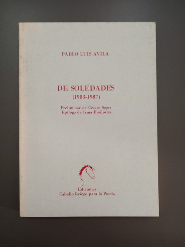Portada del libro de (Dedicado por el autor) De soledades (1983-1987)