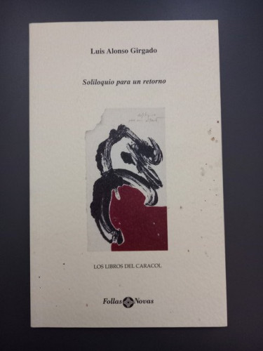 Portada del libro de Soliloquio para un retorno