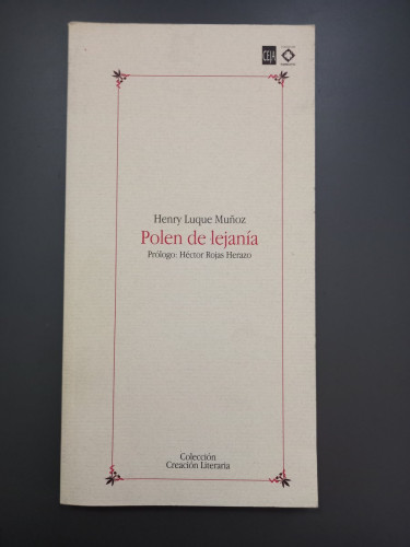 Portada del libro de Polen de lejanía