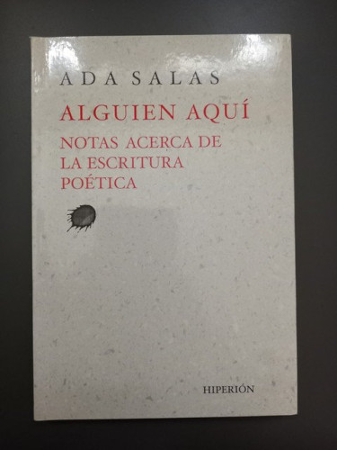 Portada del libro de Alguien aquí. Notas acerca de la escritura poética