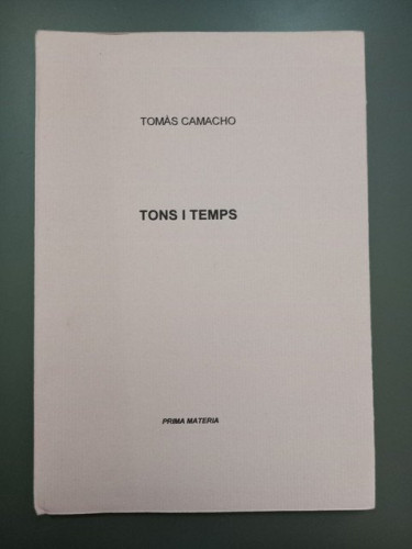 Portada del libro de Tons i temps