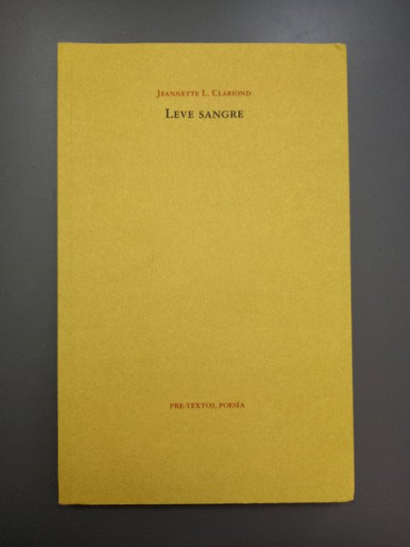 Portada del libro de Leve sangre