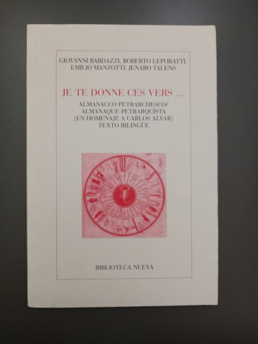 Portada del libro de Je te donne ces vers... 