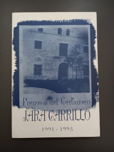 Portada del libro de Premios del Certamen Jara Carrillo. 1991-1993